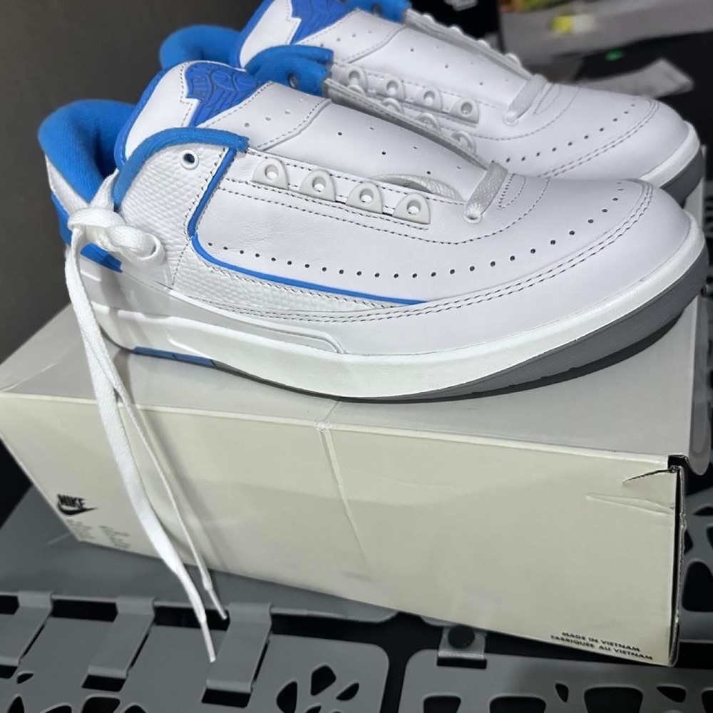 Air Jordan 2 Retro Low University Blue White Grey DV9956-104 Mens 10